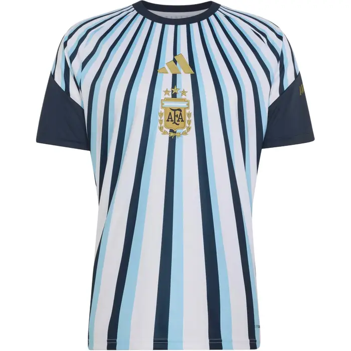 Argentina 26ª Maglia da Calcio Home Pre-Partita in Maglia Vestibilità Slim Manica Corta Uomo tops JY9530 3XL