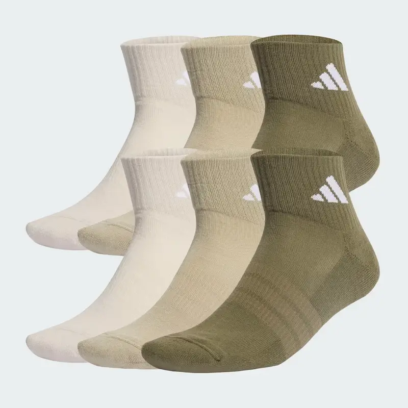 Adidas Calzini Alla Caviglia Imbottiti Essentials confezione da 6 paia Olive Strata