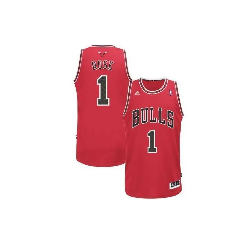 Adidas Chicago Bulls Derrick Rose No 1 Maglia Uomo Maglia Rossa K91062