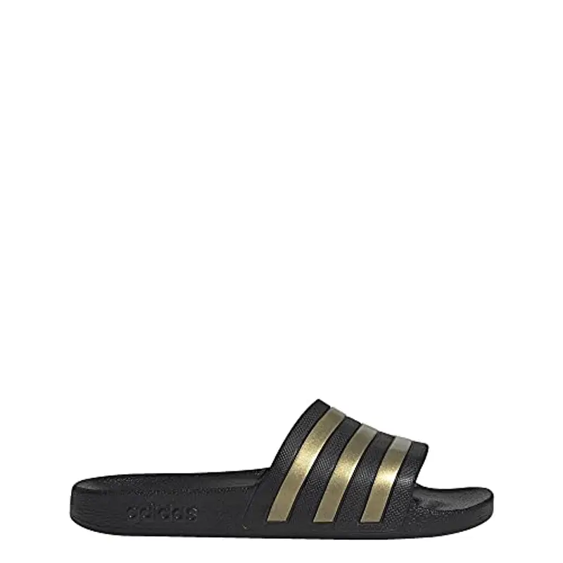 adidas Ciabatte Adilette Aqua Unisex Adulto, Nero/Oro Metallico/Nero, 13 Women/12 Men