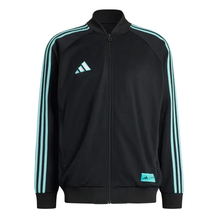 Collaborazione Adidas X Mercedes Mercedes - AMG Petronas F1 Team Circuito di Las Vegas Giacca a Zip Larga Comoda Premium a Strisce Uomo giacche KG4745 2XL
