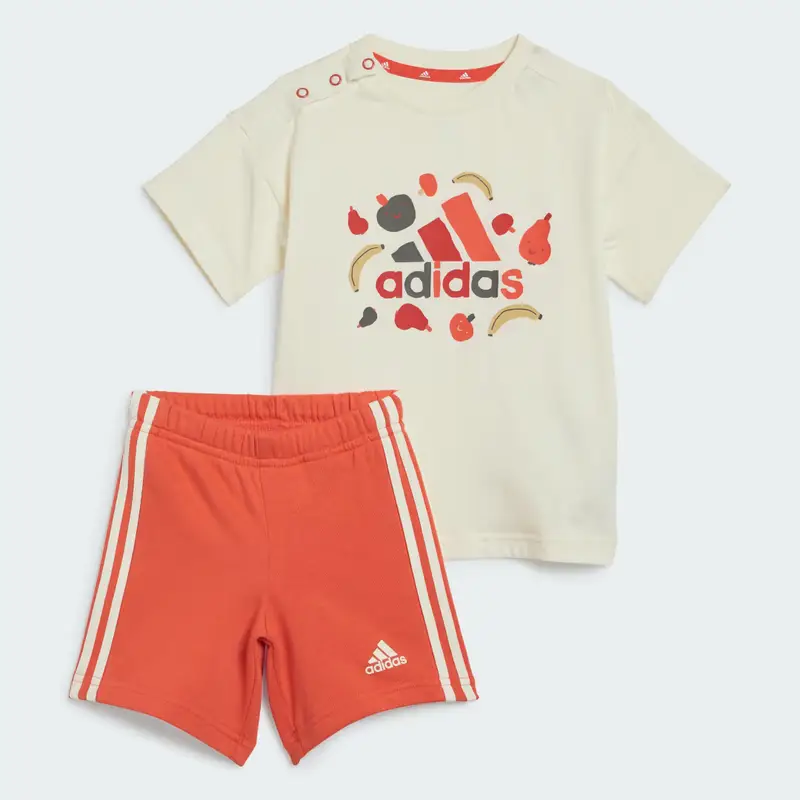 Adidas Completo Essentials Allover Print Tee Kids Ivory