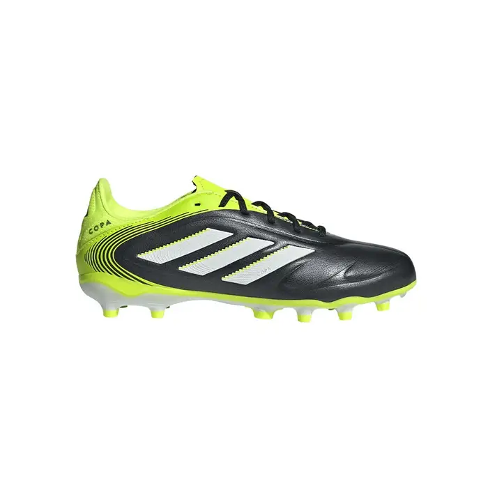 Adidas Copa Pure III League Fg Mg Nero Bianco Lime - Scarpe Da Calcio Bambino EUR / UK
