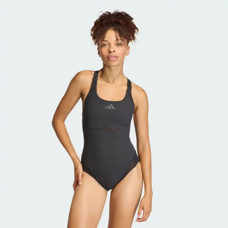 Adidas Costume da bagno LANELUX a rete con schiena a Y Black