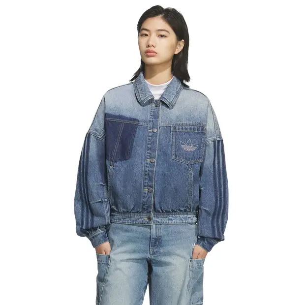 Adidas Denim Jacket Donna - Giacche Blu - di cotone Blue