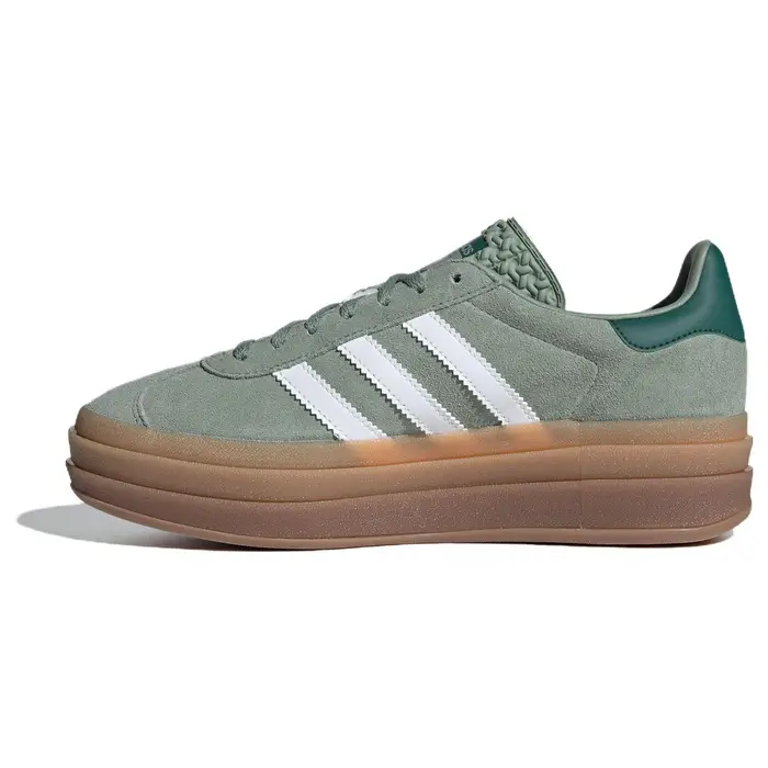 Donna Gazelle Bold Argento Verde Gomma Scarpe da Ginnastica Donna Bianco Nuvola Verde Collegiale ID6998 43⅓