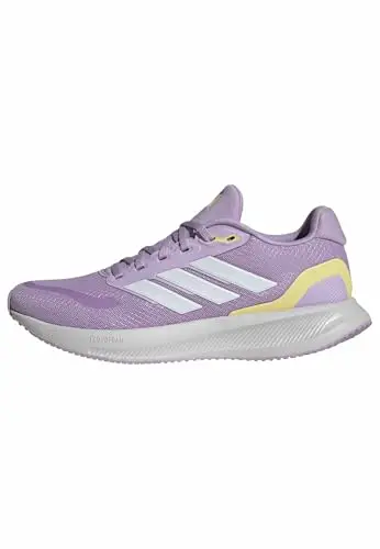 adidas Donna Runfalcon 5 Running Shoes, Powder Plum/Ftwr White/Orange Tint, 42 2/3 EU