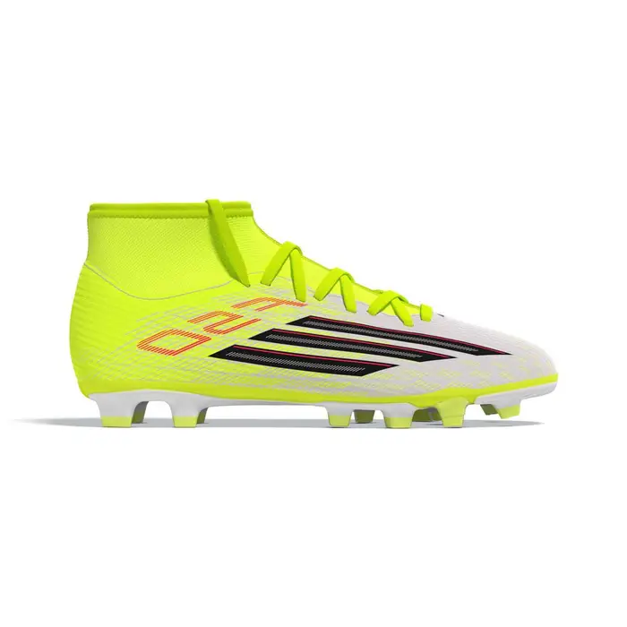 Adidas F50 Club Mid Fg Mg J Giallo Nero Rosso - Scarpe Da Calcio Bambino EUR