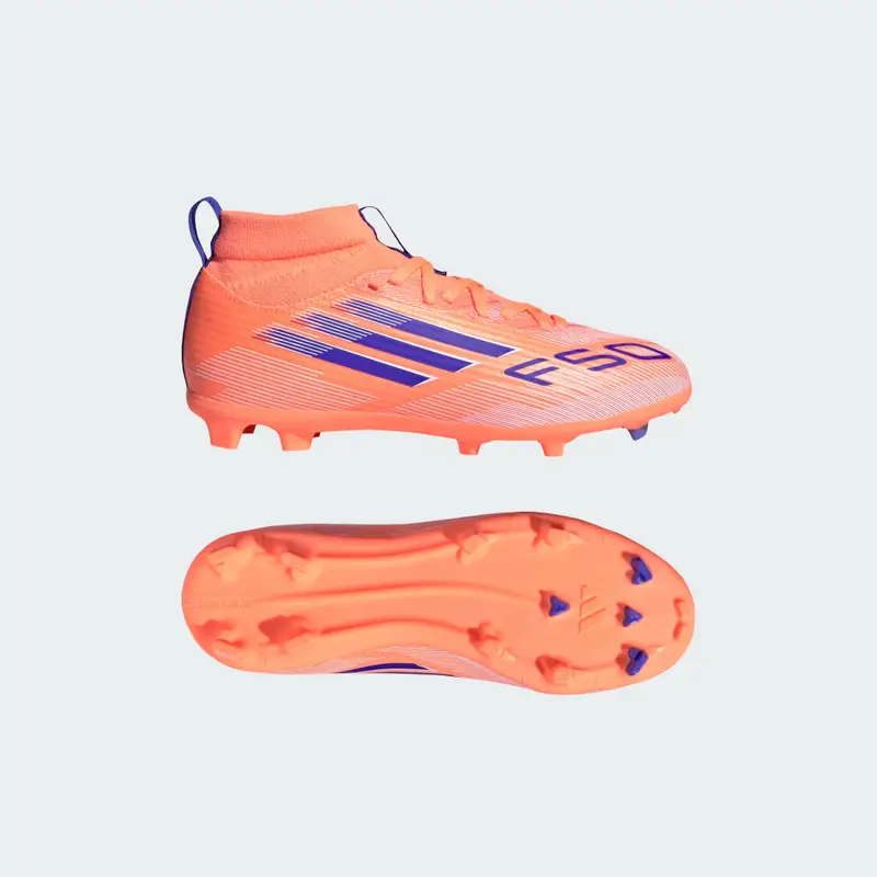 Adidas F50 League Mid Firm / Multi-Ground Stivali Bambino Beam Orange