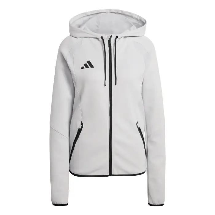 Felpa con cappuccio da donna adidas Tiro Travel Gris