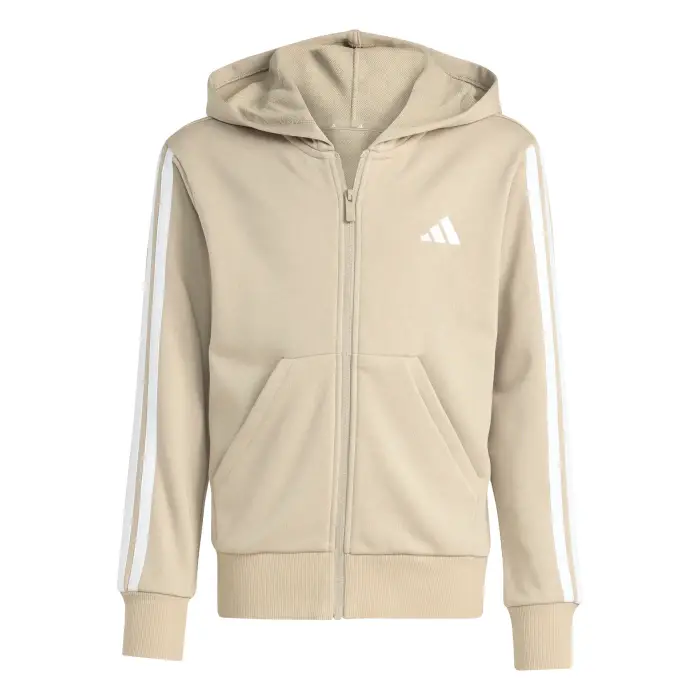 Adidas Felpa con cappuccio e zip per ragazza Essentials Marron