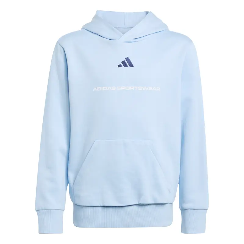 Adidas Felpa con cappuccio per bambini Slogan Bleu