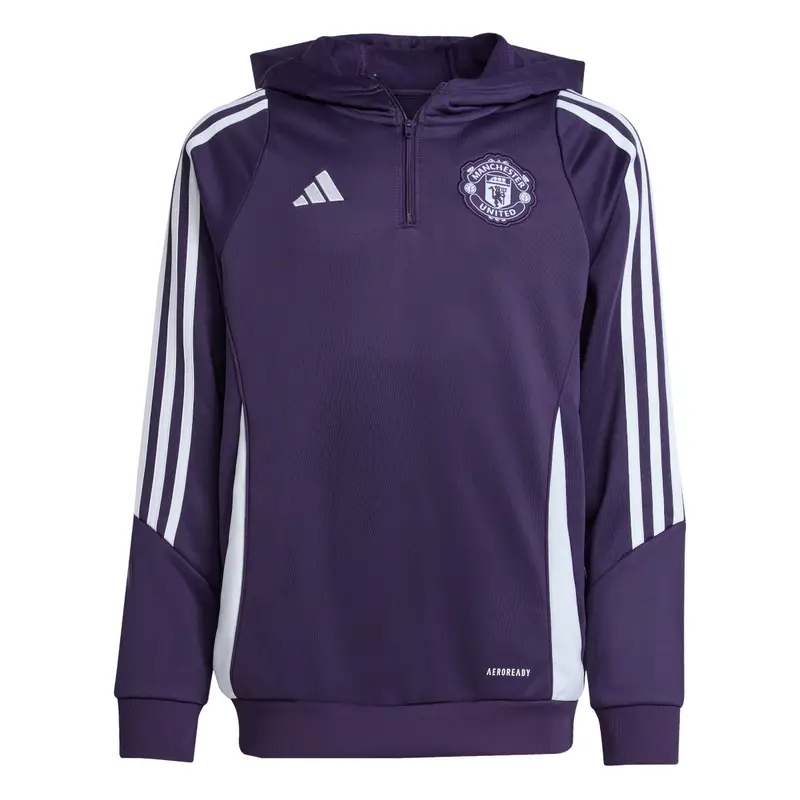 Adidas Felpa con cappuccio per bambini Manchester United Tiro 25 Violet