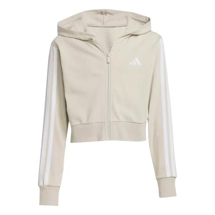 Felpa con cappuccio zip a ragazza adidas Essentials Beige