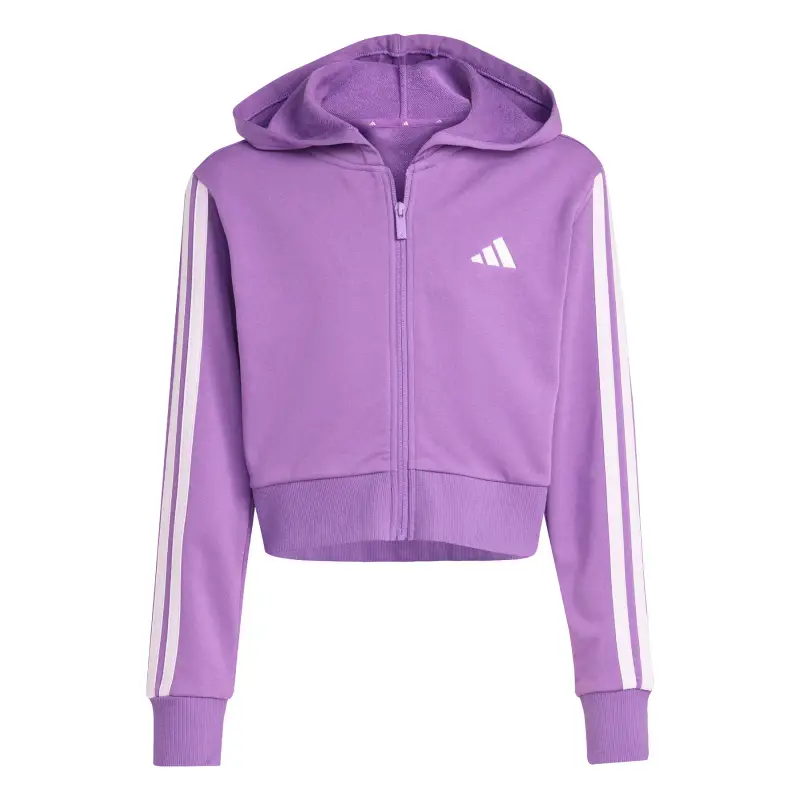 Adidas Felpa con cappuccio zip a ragazza Essentials Violet
