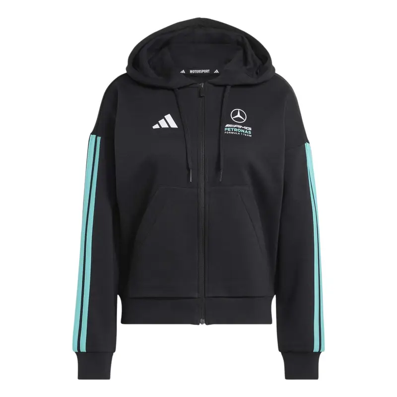 Adidas Felpa con cappuccio zip donna Mercedes AMG Petronas DNA Noir