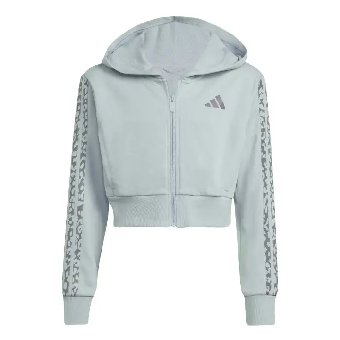 Adidas Felpa da bambina con cappuccio Seasonals Animal Vert