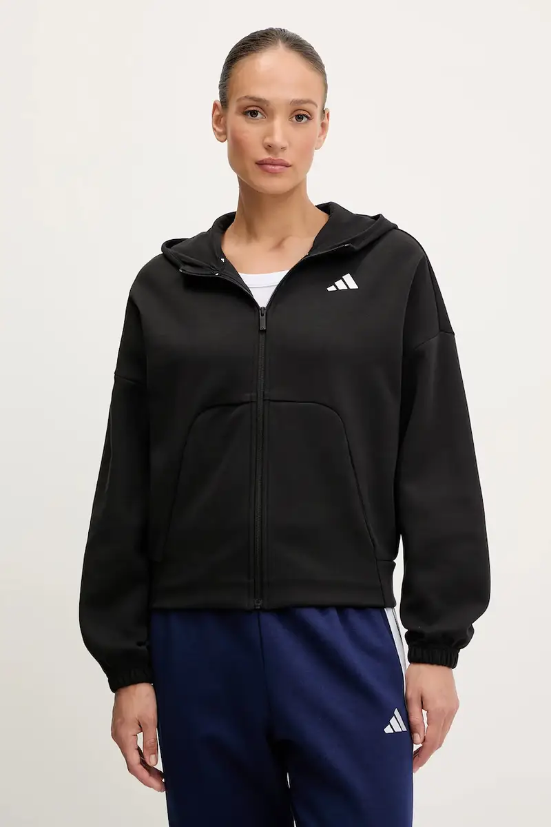 Adidas felpa Future Icons donna colore nero con cappuccio JE3989