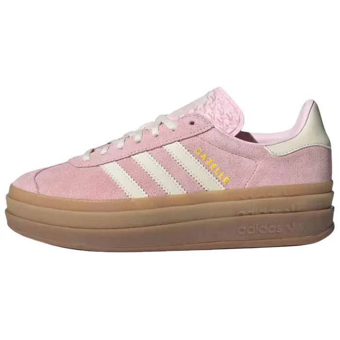 Gazelle Bold Rosa Chiaro Gomma Sneakers Donna Bianco Crema Oro Metallico JQ7777 40