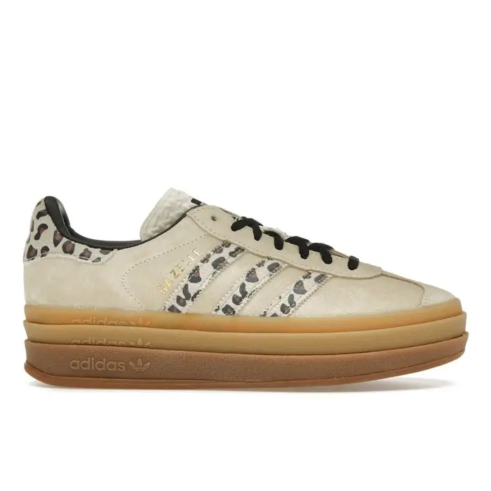 Gazelle Bold Strisce Ghepardo Sneakers da Donna Marrone Crema-Bianco Nero Core JI1370 36⅔