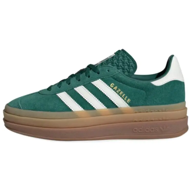 Adidas Gazelle Bold Verde Collegiale Sneakers da Donna Bianco Sporco Oro-Metallizzato JI0325