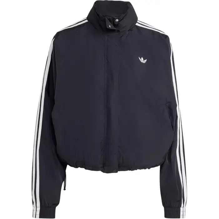Giacca a vento tessuta Adidas Originals Adicolor SS25 Logo Tre Strisce Classica Sportiva Collo Alto Maniche Lunghe Giacca da Donna JX1451 2XS