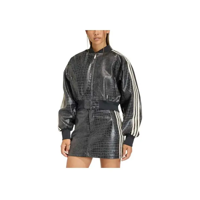 Giacca Corta a Maniche Corte a Righe Comoda con Collo Stretto Adidas Originals SST FW25 Giacca Donna KE5035 XL