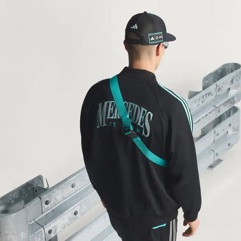 Adidas Giacca da allenamento da uomo Mercedes - AMG Petronas Formula One Team Las Vegas Black