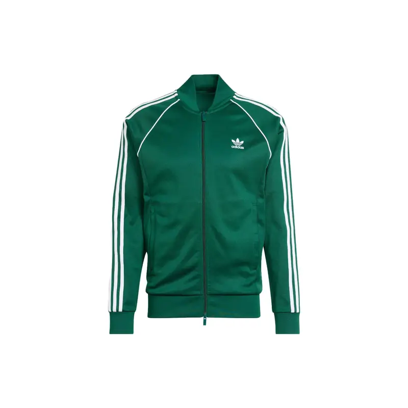 Adidas Giacca da baseball con zip e stampa logo Originals Uomo Capispalla Verde IR9863