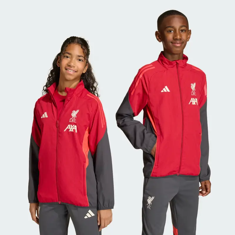 Adidas Giacca di presentazione del Liverpool FC Tiro 25 Competition Bambino Strawberry Red