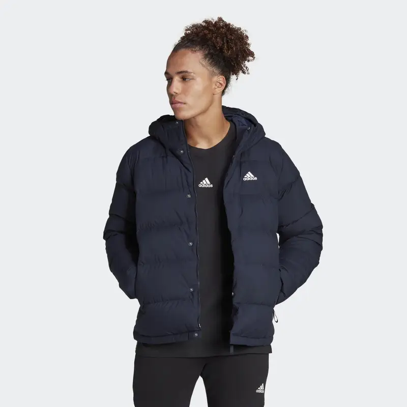 Giacca imbottita Helionic Hooded | Adidas Blu scuro