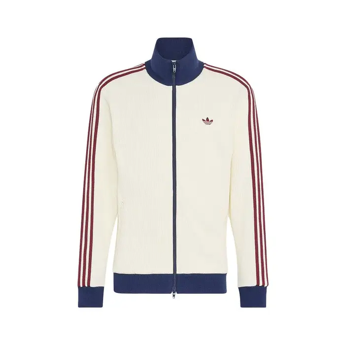 Giacca in maglia a righe con cerniera e colletto alla coreana Adidas Originals da uomo Giubbotti KY5769 M