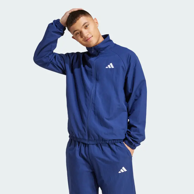 Adidas Giacca sportiva ESSENTIALS SMALL LOGO Bleu