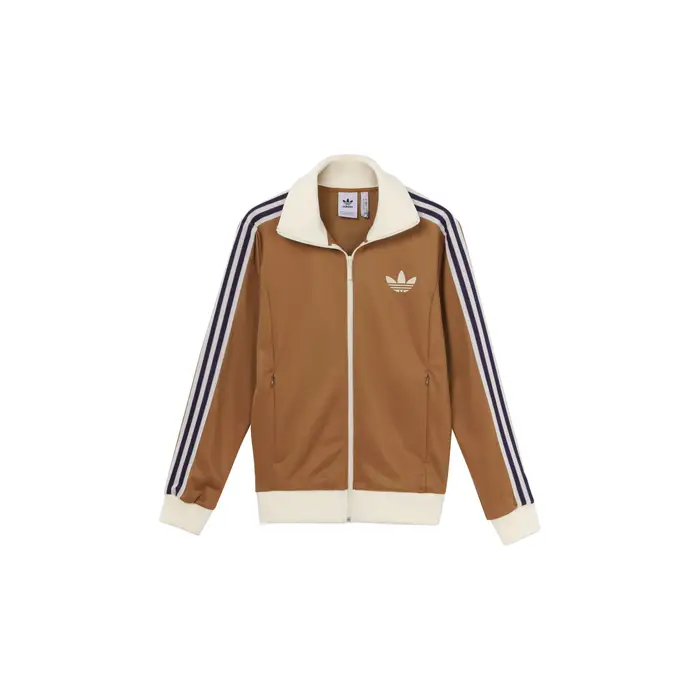 Giacca Sportiva Classica con Zip e Stampa Logo Adidas Originals Trifoglio a Tre Strisce Uomo Giacche Marrone IB3427 2XL