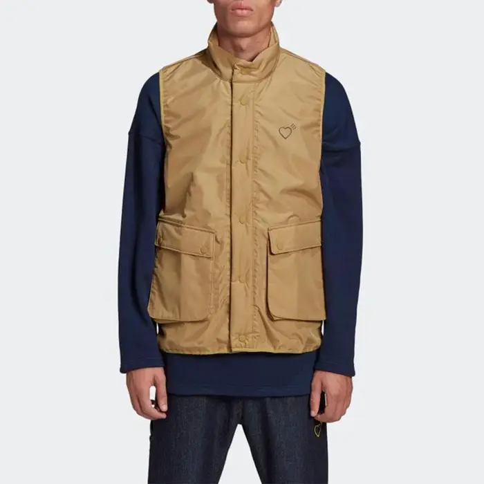 Gilet gonfiabile adidas x Human Made Kaki Uomo Capispalla Beige GM4184 M miniatura 4