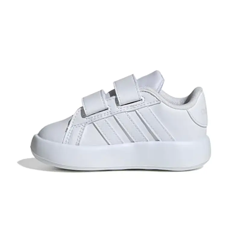 adidas Grand Court 2.0 Shoes Kids, Scarpe da Tennis Unisex - Bambini e ragazzi, Cloud White Cloud White Grey, 27 EU