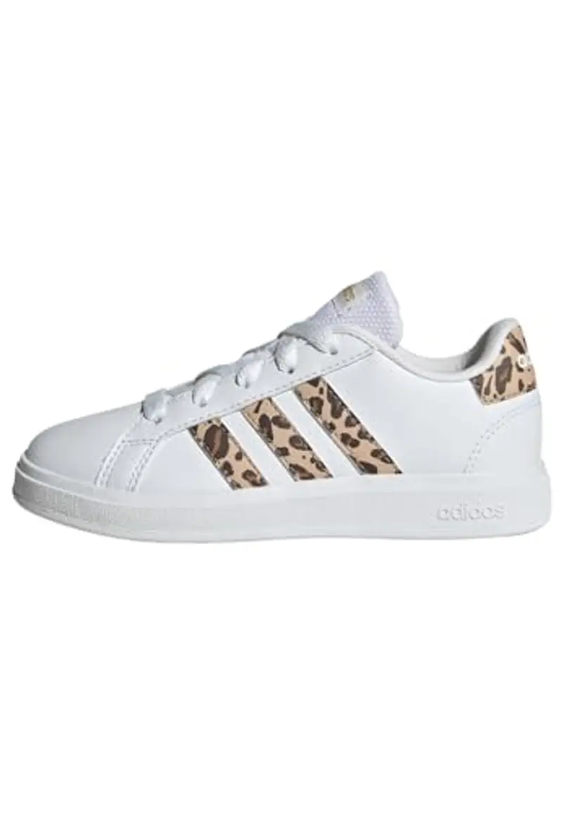 adidas Grand Court 2.0 Shoes Kids, Scarpe da Tennis Unisex - Bambini e Ragazzi, Cloud White Magic Beige Gold, 39 1/3 EU