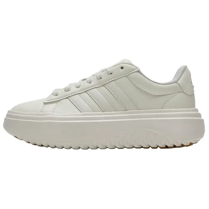 Grand Court Platform Comode Versatili Ammortizzanti Traspiranti Leggere Basse Lifestyle Scarpe Casual Donna sneaker Bianco Sporco IH9111 38