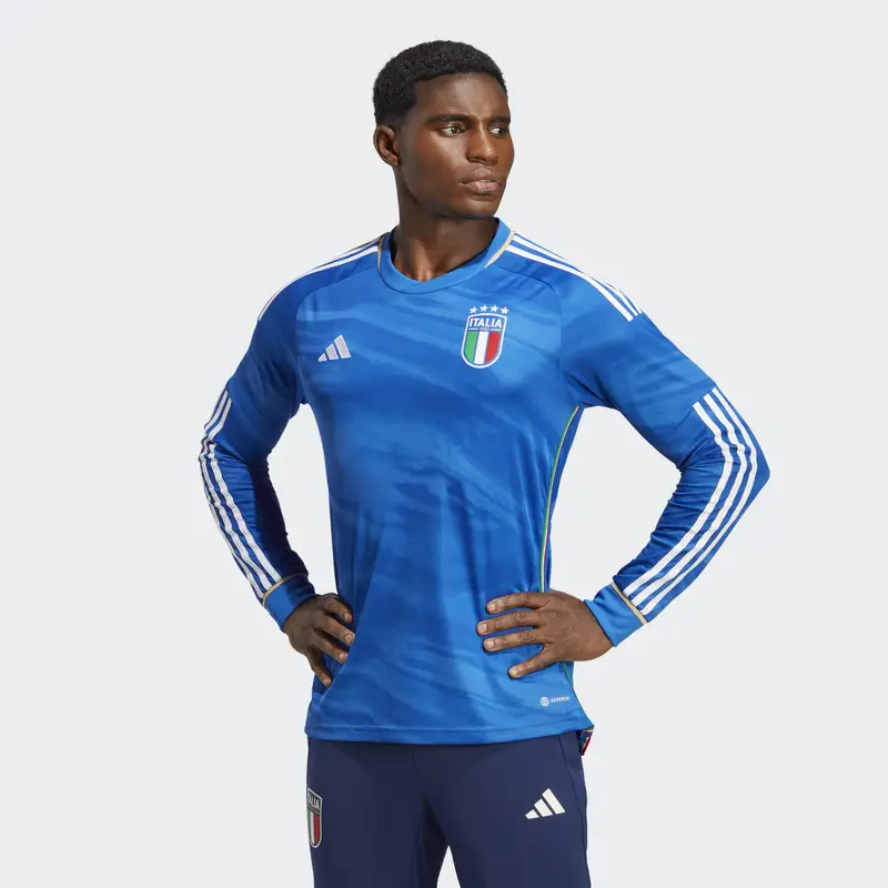ITALIA 2023 MAGLIA HOME LONG SLEEVE | Adidas Blu