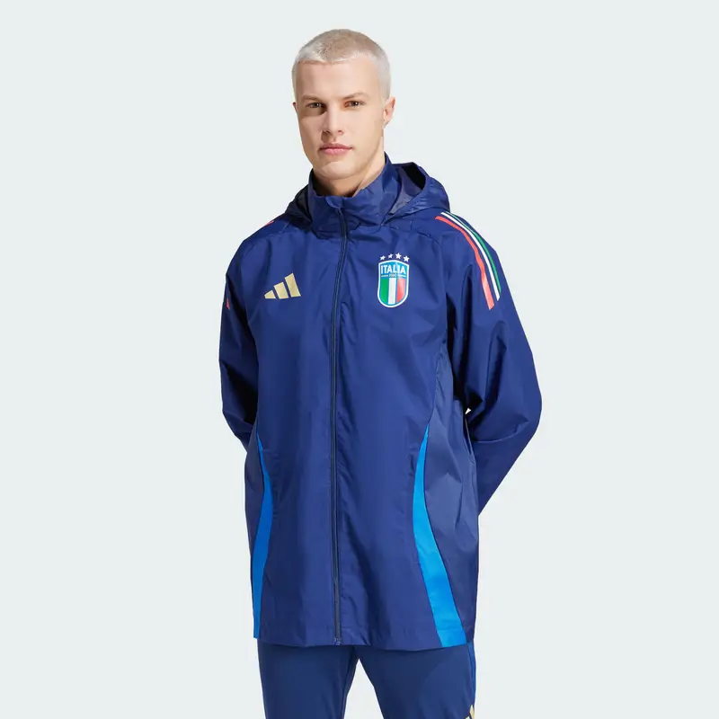 Italia Giacca Tiro 24 Competition All-Weather | Adidas Blu scuro