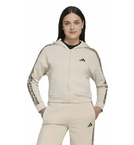 adidas JG Jr - felpa con cappuccio - ragazza Light Beige