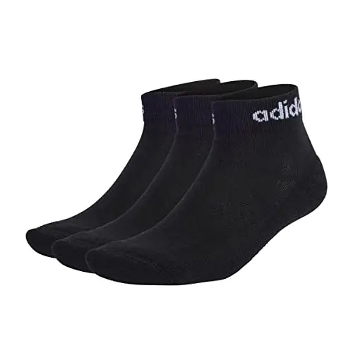 adidas Linear Calzini alla caviglia, Unisex - Adulto, Nero/Bianco (Black / White)