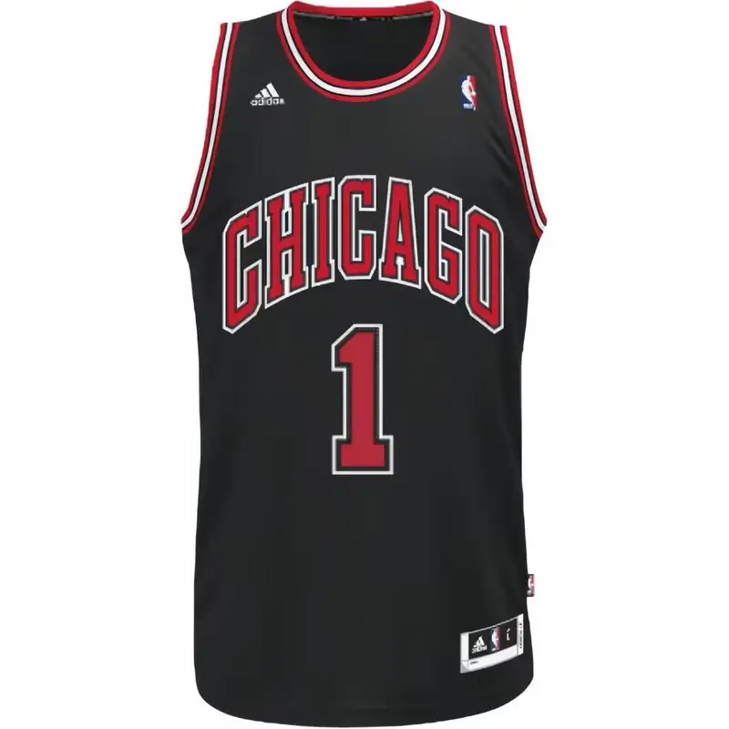 Adidas Maglia da basket Rose Bulls 1 Swingman Fan Edition Ricamata Unisex Maglie Nero L71688