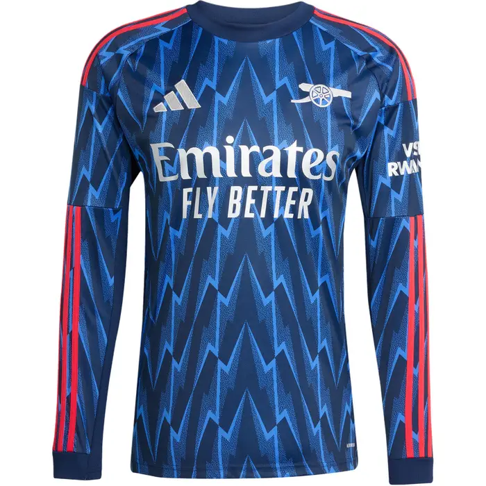 Maglia da calcio Adidas Arsenal SS25 a maniche lunghe, versione da trasferta, comoda e ad asciugatura rapida, per tifosi, da uomo, codice JI9525 3XL