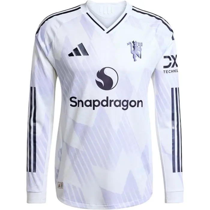 Maglia da calcio Adidas Manchester United 25/26 Trasferta Autentica Vestibilità Slim Manica Lunga Uomo top JP3023 XL