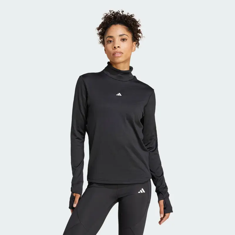Maglia TECHFIT COLD.RDY Funnel Neck Long Sleeve | Adidas Nero