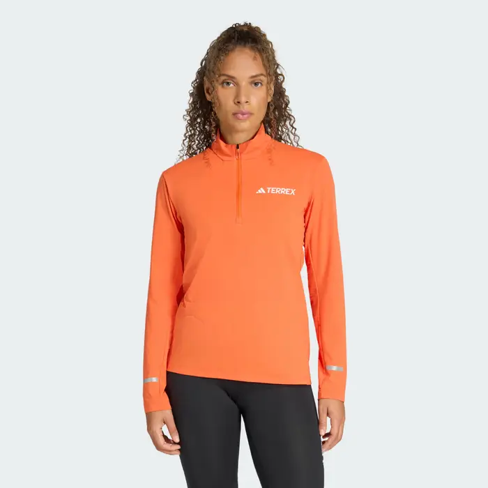 Maglia Terrex Xperior Half-Zip Long Sleeve Semi Impact Orange
