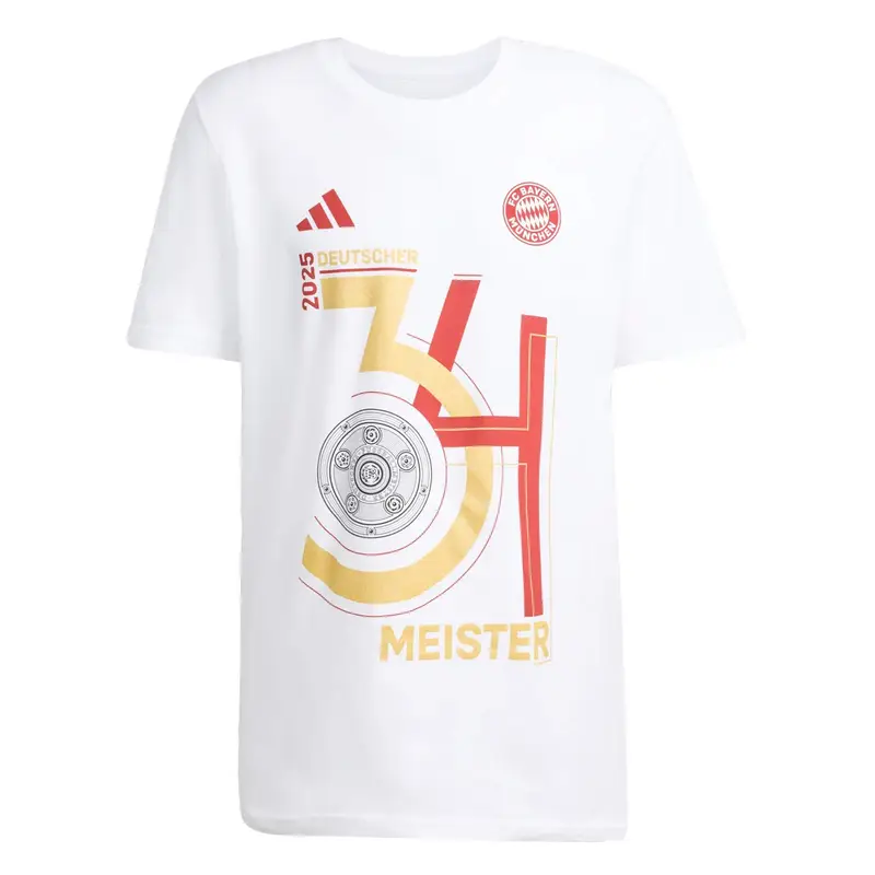 Adidas Maglietta Bayern Monaco Championship Winner 2025/26 Blanc