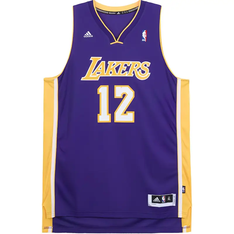 Adidas NBA Stagione 12-13 Dwight Howard Los Angeles Lakers Viola Trasferta Swingman Ricamata Edizione Fan Maglia da Basket Unisex