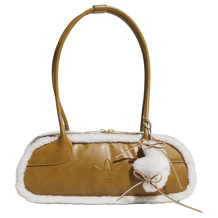 Originals 3 5L Borsa Tote Peluche con Logo Trefoil Goffrato e Spallacci Larghi da Donna Rock-Bronze KT0859 Bronze Strata